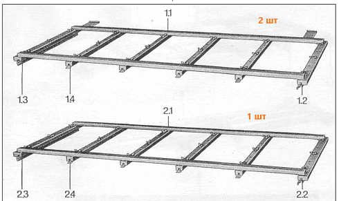 Комплект решетных рамок К 547\527 (в кол-ве 8шт): купить в Самаре