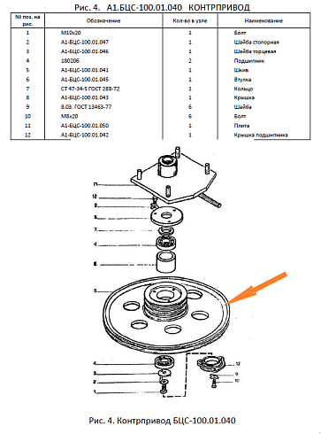 Шкив А1-БЦС-100.01.041 (ф=440*1, ф=150*3): купить в Самаре