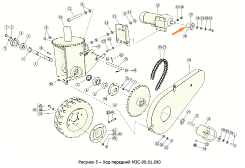 Звездочка малая МЗС-90.01.634 (z=12, t=19,05 внутр.ф=25 мм): купить в Самаре