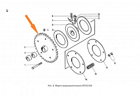 Звездочка ЗП 02.210/02.140 z=36, t=25.4: купить в Самаре