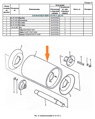 Барабан ведущий ЗА 03.050 (ПЗТ 11.010): купить в Самаре