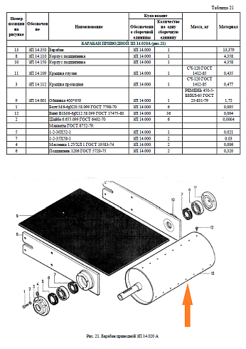 Барабан приводной ЗП 14.350: купить в Самаре