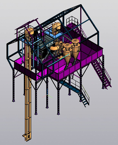 Металлоконструкция: Трехбункерный Т-образный: купить в Самаре