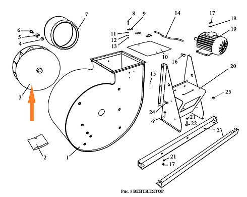 Рабочее колесо вентилятора ЗВТ 81.180 (ЗВС 20А): купить в Самаре