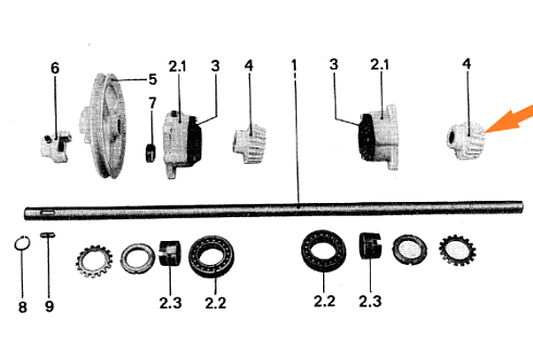 Шестерня коническая К-531 (привод триерного блока): купить в Самаре