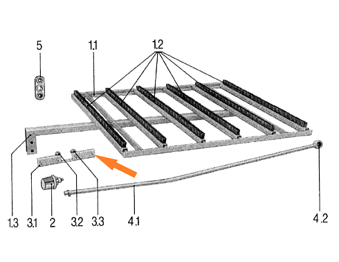 Кронштейн направляющий щеточной тележки с роликами: купить в Самаре